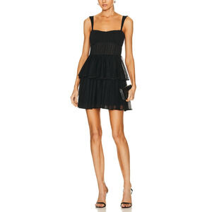 Simkhai Tiered Black Annabelle Dress Size 0